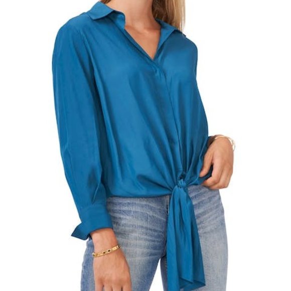 Vince Camuto Tie Front Blouse - Picture 1 of 2